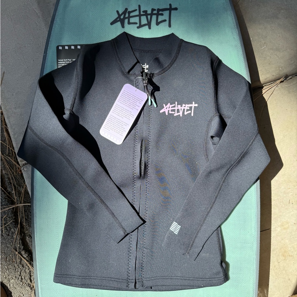 Velvet Black Neoprene wetsuit Jacket